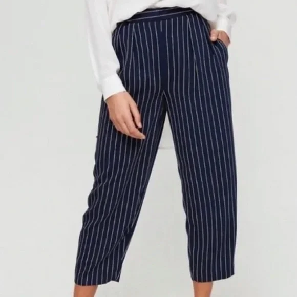 Aritzia Babaton Modesto pant navy stripe - Picture 3 of 3
